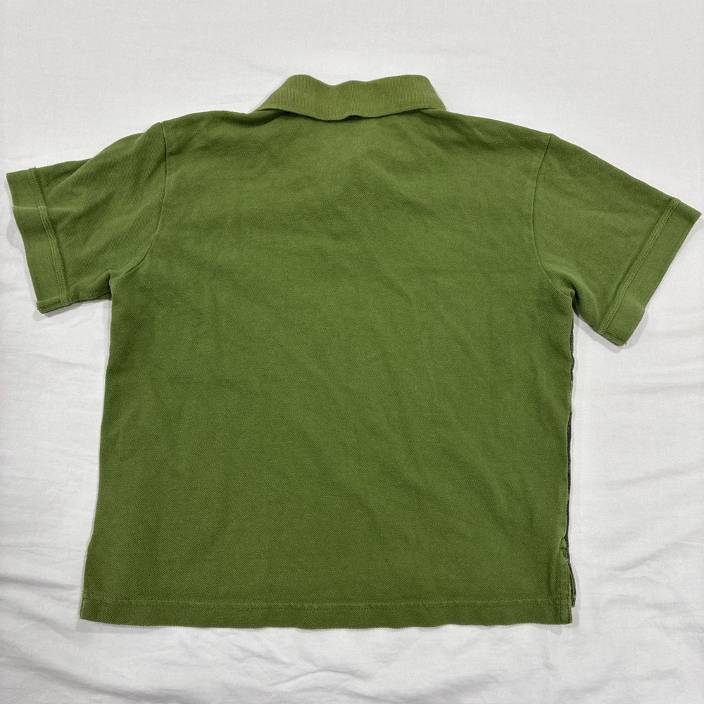 Old Navy Polo Shirt Women's Medium Green Argyle Print Cropped Y2K - Picture 7 of 9